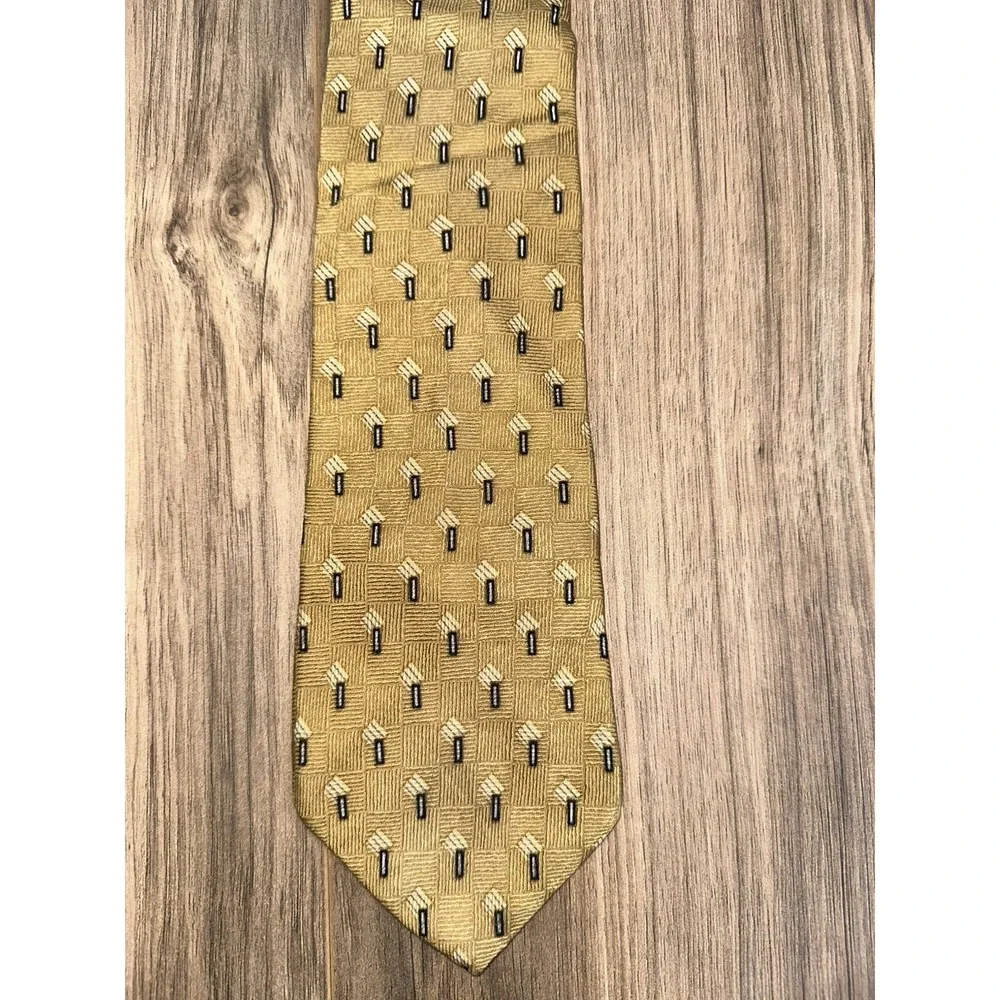 Neo Bill Blas Neck Tie Beige 100% Silk‎
